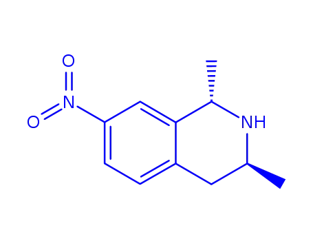 Molecular Structure of 791048-46-9 (Isoquinoline, 1,2,3,4-tetrahydro-1,3-dimethyl-7-nitro-, (1R,3R)- (9CI))