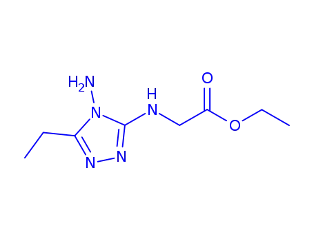 Molecular Structure of 802888-23-9 (Glycine, N-(4-amino-5-ethyl-4H-1,2,4-triazol-3-yl)-, ethyl ester (8CI))