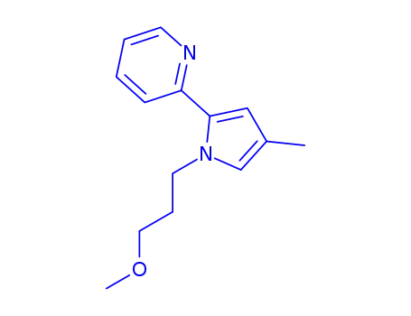 Molecular Structure of 800369-40-8 (Pyridine,2-[1-(3-methoxypropyl)-4-methyl-1H-pyrrol-2-yl]-(9CI))