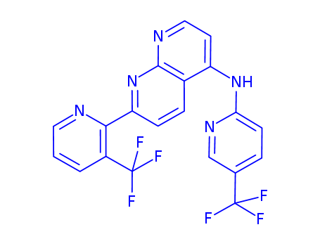1,8-Naphthyridin-4-amine, 7-[3-(trifluoromethyl)-2-pyridinyl]-N-[5-(trifluoromethyl)-2-pyridinyl]-