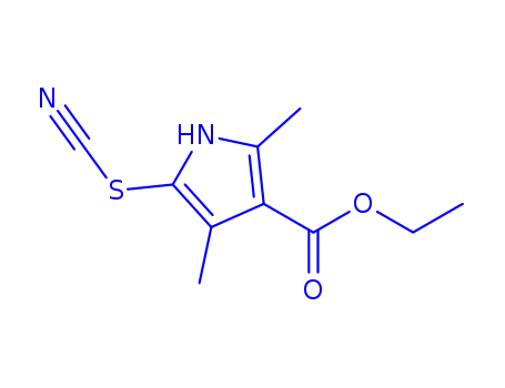 Molecular Structure of 806632-20-2 (1H-Pyrrole-3-carboxylicacid,2,4-dimethyl-5-thiocyanato-,ethylester(9CI))