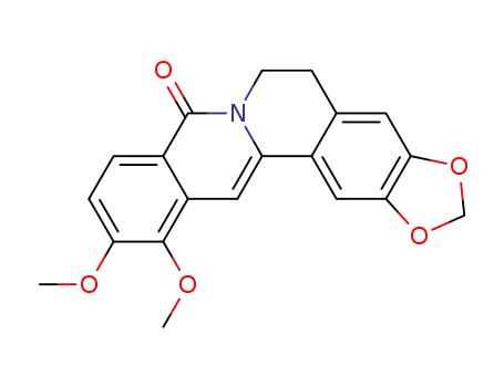 5,6-dihydro-11,12-dimethoxy-2,3-methylenedioxy-8H-dibenzo<a,g>quinolizin-8-one