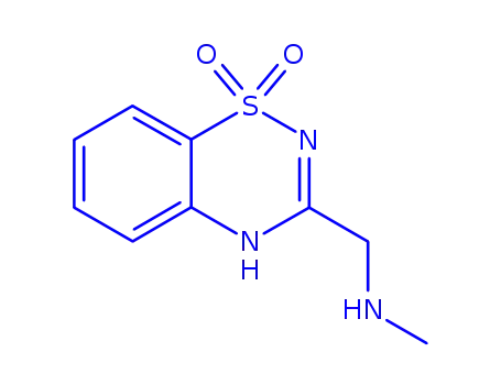 Molecular Structure of 807283-74-5 (2H-1,2,4-Benzothiadiazine-3-methanamine, N-methyl-, 1,1-dioxide (9CI))