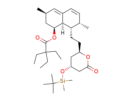 <1S-<1α,3α,7β,8β(2S<sup>*</sup>,4S<sup>*</sup>)8aβ>>-8-<2-<4-<<(1,1-dimethylethyl)dimethylsilyl>oxy>tetrahydro-6-oxo-2H-pyran-2-yl>ethyl>-1,2,3,7,8,8a-hexahydro-3,7-dimethyl-1-naphthalenyl 2,2-diethylbutanoate