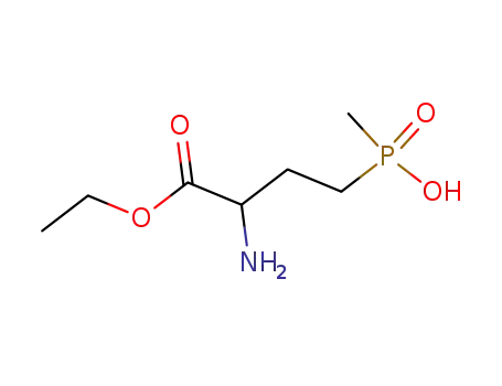 Molecular Structure of 65323-06-0 (Butanoic acid, 2-amino-4-(hydroxymethylphosphinyl)-, ethyl ester)