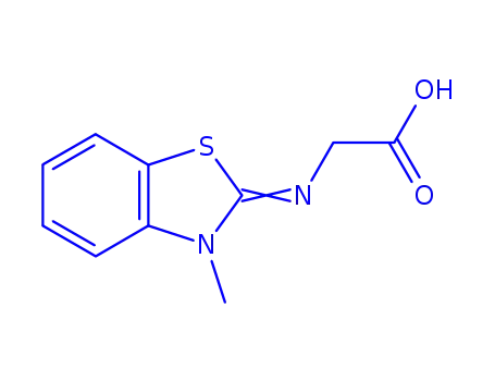 Molecular Structure of 805984-56-9 (Glycine, N-(3-methyl-2(3H)-benzothiazolylidene)- (9CI))