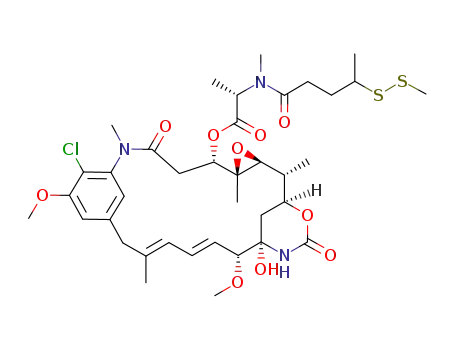 Molecular Structure of 796073-70-6 (N<sup>2'</sup>-deacetyl-N<sup>2'</sup>-[4-(R,S)-(methyldithio)-1-oxopentyl]maytansine)