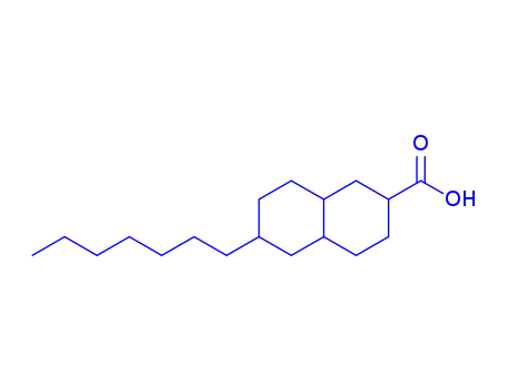 Molecular Structure of 82743-34-8 (6-HEPTYLDECAHYDRONAPHTHALENE-2-CARBOXYLIC ACID)