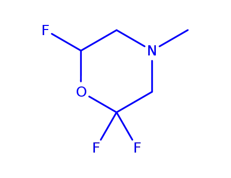 Molecular Structure of 80958-33-4 (Morpholine,  2,2,6-trifluoro-4-methyl-)