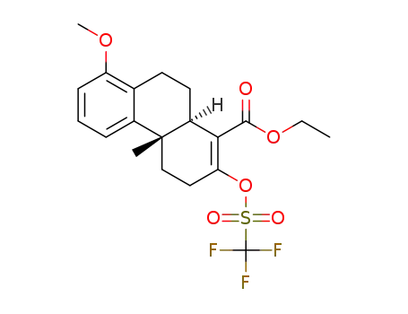 Molecular Structure of 1423022-35-8 ((4aS,10aR)-ethyl 8-methoxy-4a-methyl-2-(((trifluoromethyl)sulfonyl)oxy)-3,4,4a,9,10,10a-hexahydrophenanthrene-1-carboxylate)