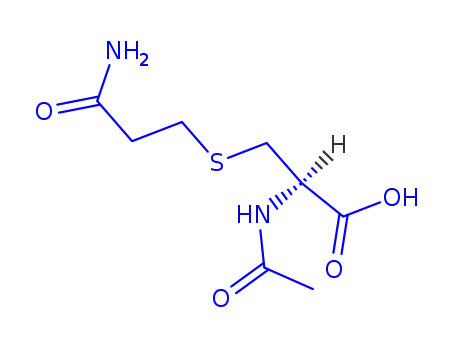 Molecular Structure of 81690-92-8 (N-ACETYL-S-(2-CARBAMOYLETHYL)-L-CYSTEINE)