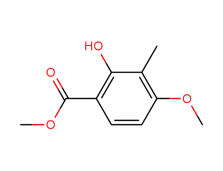 Molecular Structure of 116386-94-8 (Benzoic acid, 2-hydroxy-4-methoxy-3-methyl-, methyl ester)