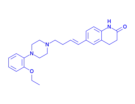 Molecular Structure of 80834-59-9 (2(1H)-Quinolinone, 3,4-dihydro-6-(4-(4-(2-ethoxyphenyl)-1-piperazinyl) -1-butenyl)-)