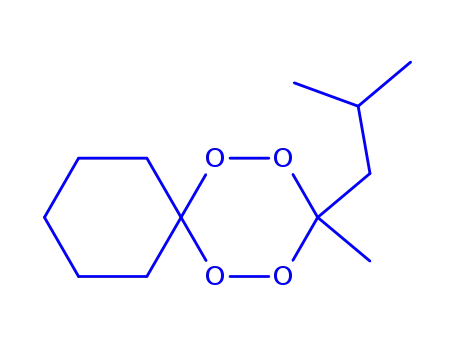 Molecular Structure of 804548-92-3 (1,2,4,5-Tetraoxaspiro[5.5]undecane,3-methyl-3-(2-methylpropyl)-(9CI))