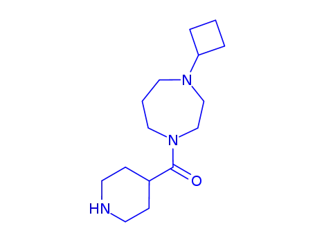 Molecular Structure of 799557-73-6 (1H-1,4-Diazepine, 1-cyclobutylhexahydro-4-(4-piperidinylcarbonyl)-)