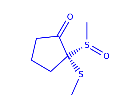시클로펜타논, 2-[(R)-메틸술피닐]-2-(메틸티오)-, (2R)-rel-(9CI)