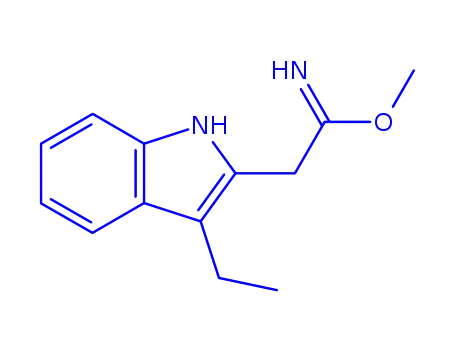 Molecular Structure of 803645-23-0 (1H-Indole-2-ethanimidicacid,3-ethyl-,methylester(9CI))