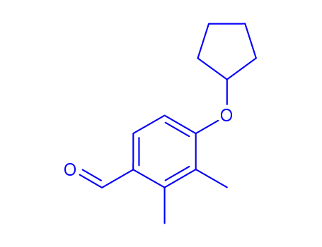 Molecular Structure of 820237-15-8 (Benzaldehyde, 4-(cyclopentyloxy)-2,3-dimethyl- (9CI))