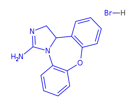 Molecular Structure of 80012-47-1 (1,13b-Dihydrodibenz(b,f)imidazo(1,5-d)(1,4)oxazepin-3-amine hydrochlor ide)