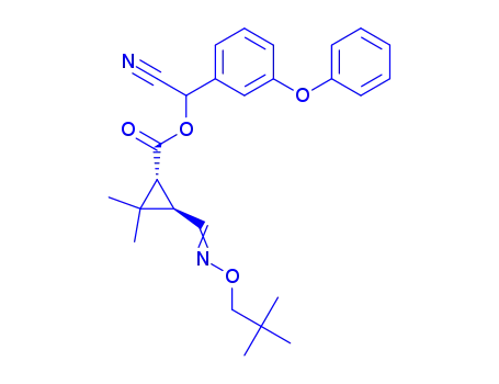 Cyclopropanecarboxylic acid, 3-(((2,2-dimethylpropoxy)imino)methyl)-2,2-dimethyl-, cyano(3-phenoxyphenyl)methyl ester