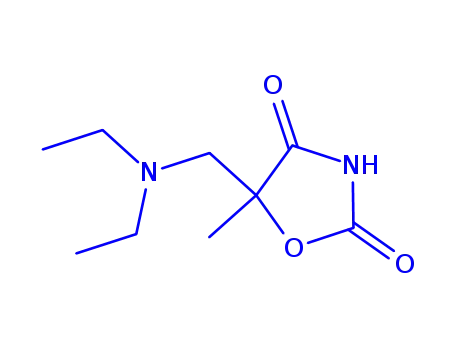 Molecular Structure of 798567-11-0 (2,4-Oxazolidinedione,5-(diethylaminomethyl)-5-methyl-(5CI))