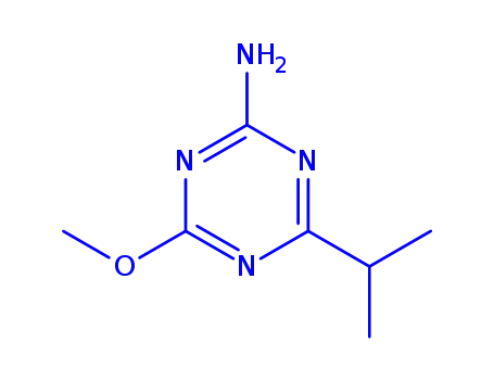 Molecular Structure of 82020-90-4 (2-AMINO-4-ISOPROPYLAMINO-6-METHOXY-1,3,5-TRIAZINE)