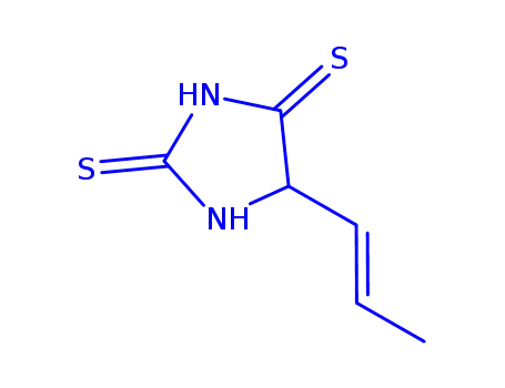 2,4-Imidazolidinedithione,  5-(1-propen-1-yl)-