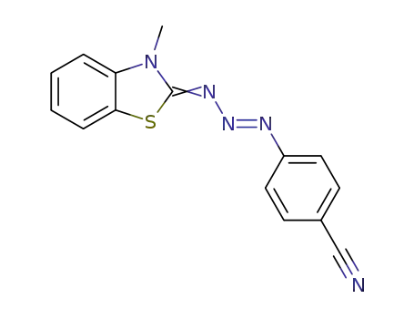 4-[(<i>E</i>)-3-((Ξ)-3-methyl-3<i>H</i>-benzothiazol-2-ylidene)-triaz-1-enyl]-benzonitrile