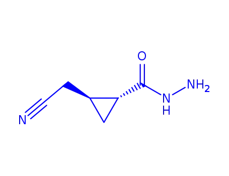 Cyclopropanecarboxylic acid, 2-(cyanomethyl)-, hydrazide, cis- (9CI)