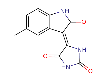 Molecular Structure of 113054-13-0 (2,4-Imidazolidinedione,
5-(1,2-dihydro-5-methyl-2-oxo-3H-indol-3-ylidene)-)