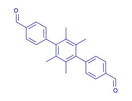 Molecular Structure of 850559-54-5 ([1,1':4',1''-Terphenyl]-4,4''-dicarboxaldehyde, 2',3',5',6'-tetramethyl-)