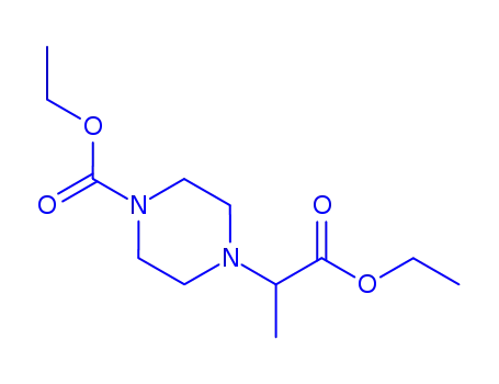 Molecular Structure of 856843-19-1 (Ethyl 4-(2-ethoxy-1-methyl-2-oxoethyl)piperazine-1-carboxylate)