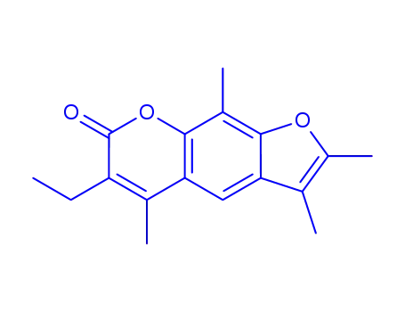Molecular Structure of 858741-53-4 (6-ethyl-2,3,5,9-tetramethylfuro[3,2-g]chromen-7-one)