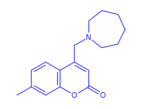 Molecular Structure of 845651-57-2 (4-(azepan-1-ylmethyl)-7-methyl-2H-chromen-2-one)