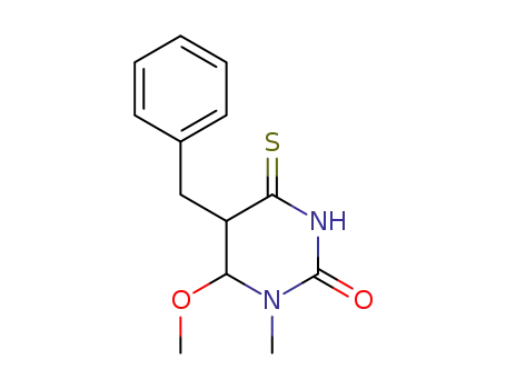 2(1H)-Pyrimidinone,
tetrahydro-6-methoxy-1-methyl-5-(phenylmethyl)-4-thioxo-