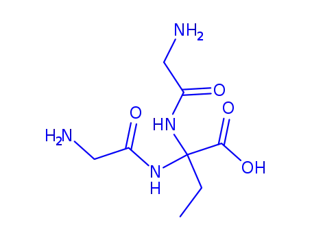 Molecular Structure of 854585-91-4 (Butanoic  acid,  2,2-bis[(aminoacetyl)amino]-  (9CI))