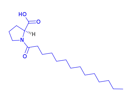 Molecular Structure of 86282-96-4 (N-Tetradecanoyl-L-proline)