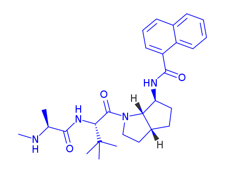1-Naphthalenecarboxamide, N-[(3aR,6S,6aS)-octahydro-1-(N-methyl-L-alanyl-3-methyl-L-valyl)cyclopenta[b]pyrrol-6-yl]-