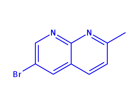 Molecular Structure of 875224-93-4 (1,8-Naphthyridine,  6-bromo-2-methyl-)