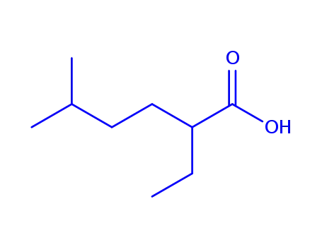 Molecular Structure of 861343-13-7 (2-ethyl-5-methyl-hexanoic acid)