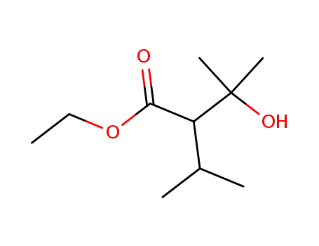 Molecular Structure of 86426-13-3 (ethyl 3-hydroxy-3-methyl-2-(propan-2-yl)butanoate)