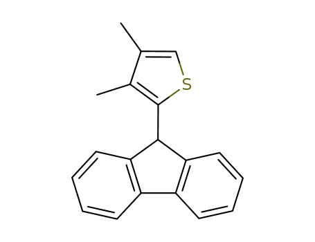 Molecular Structure of 54312-31-1 (Thiophene, 2-(9H-fluoren-9-yl)-3,4-dimethyl-)