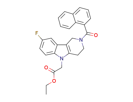 ethyl 2-(2-(1-naphthoyl)-8-fluoro-1,2,3,4-tetrahydro-5H-pyrido[4,3-b]indol-5-yl)acetate