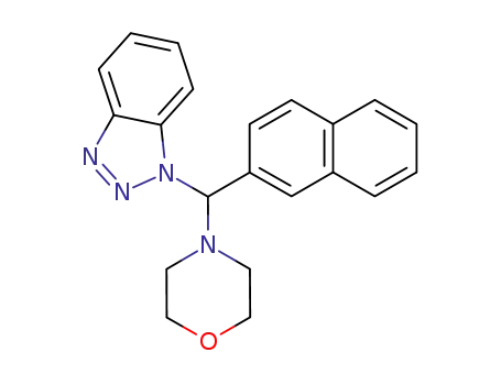 Molecular Structure of 433232-15-6 ([1-(4-morpholino)-1-(2-naphthyl)]methyl-1H-1,2,3-benzotriazole)