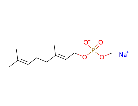 Phosphoric acid, mono(3,7-dimethyl-2,6-octadienyl) monomethyl ester,
sodium salt, (E)-
