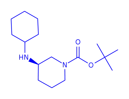 Molecular Structure of 887586-23-4 (1-BOC-3-CYCLOHEXYLAMINO-PIPERIDINE)