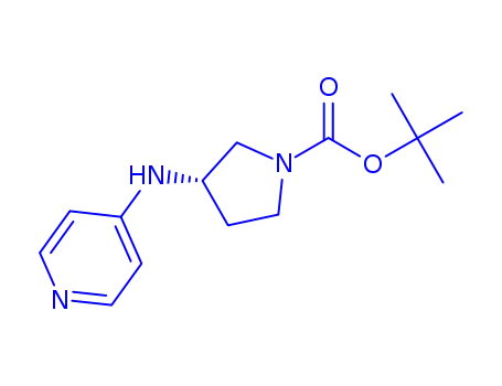 Molecular Structure of 1010446-43-1 ((S)-3-(pyridin-4-ylamino)-pyrrolidine-1-carboxylic acid tert-butyl ester)