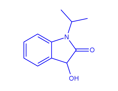 Molecular Structure of 88036-33-3 (2H-Indol-2-one, 1,3-dihydro-3-hydroxy-1-(1-methylethyl)-)