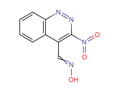 Molecular Structure of 87953-98-8 (4-Cinnolinecarboxaldehyde, 3-nitro-, oxime)