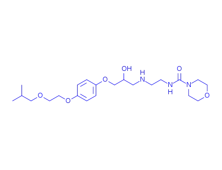 N-[2-[[2-ヒドロキシ-3-[4-[2-(2-メチルプロポキシ)エトキシ]フェノキシ]プロピル]アミノ]エチル]-4-モルホリンカルボアミド